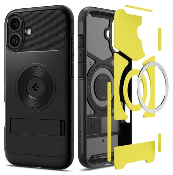 Spigen Slim Armor MagSafe iPhone 16 Fodral - Svart