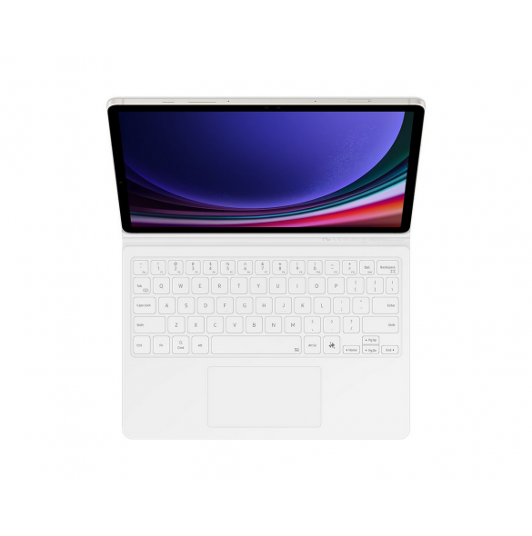 EF-DX725UWE Samsung Book Tangentbordsfodral för Galaxy Tab S9/S9 FE Vit