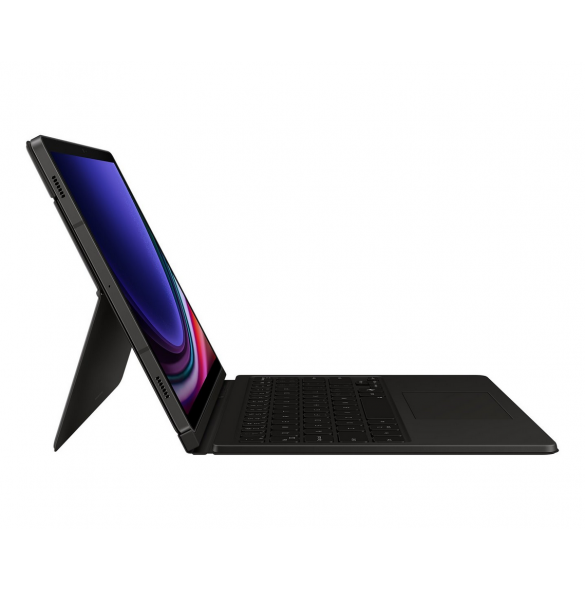 EF-DX725UBE Samsung Book Tangentbordsfodral för Galaxy Tab S9/S9 FE Svart
