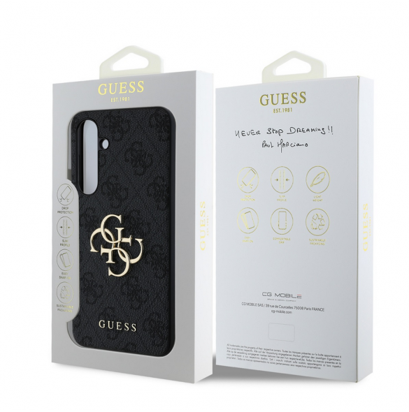 Guess PU 4G metalllogofodral till Samsung Galaxy S24 FE Grå