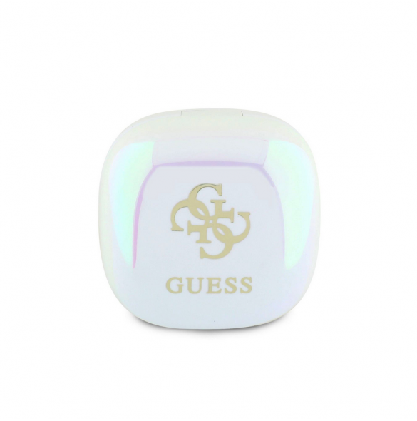 Guess 4G Logotyp Mini TWS trådlösa hörlurar Vit