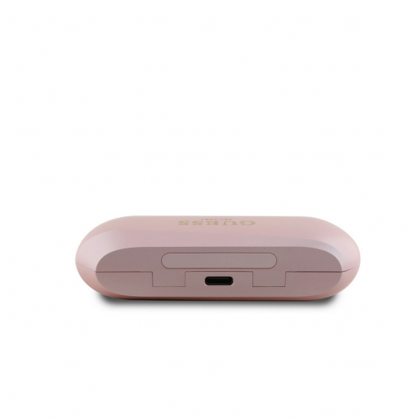 Guess långsträckta metalliska ENC TWS trådlösa hörlurar Rosa