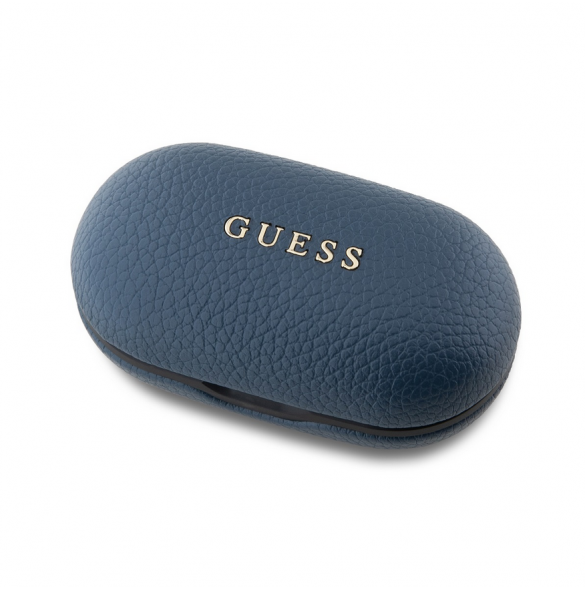Guess PU Grained ENC TWS trådlösa hörlurar Blå
