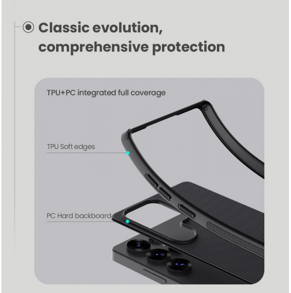Nillkin Super Frosted PRO Bakskal till Samsung Galaxy S25 Ultra Black