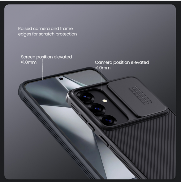 Nillkin CamShield PRO hårt fodral för Samsung Galaxy S25+ Svart