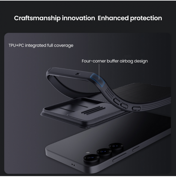 Nillkin CamShield PRO hårt fodral för Samsung Galaxy S25+ Svart