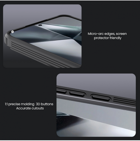 Nillkin CamShield PRO hårt fodral till Samsung Galaxy S25 Svart