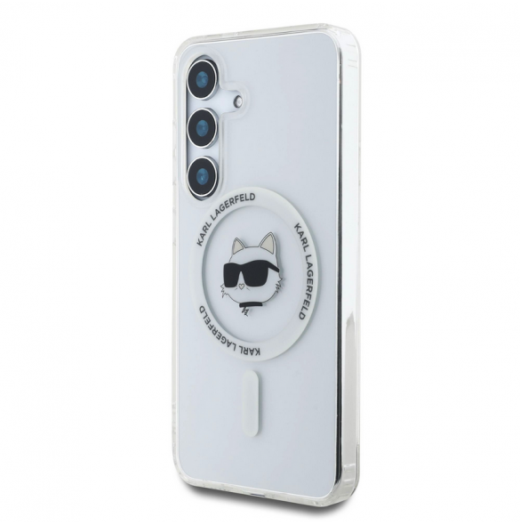 Karl Lagerfeld IML Choupette Head MagSafe Fodral till Samsung Galaxy S25+ Transparent