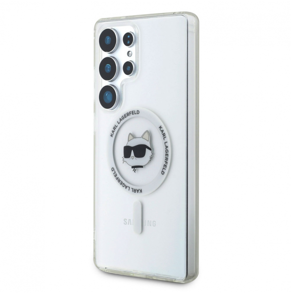 Karl Lagerfeld IML Choupette Head MagSafe Fodral till Samsung Galaxy S25 Ultra Transparent
