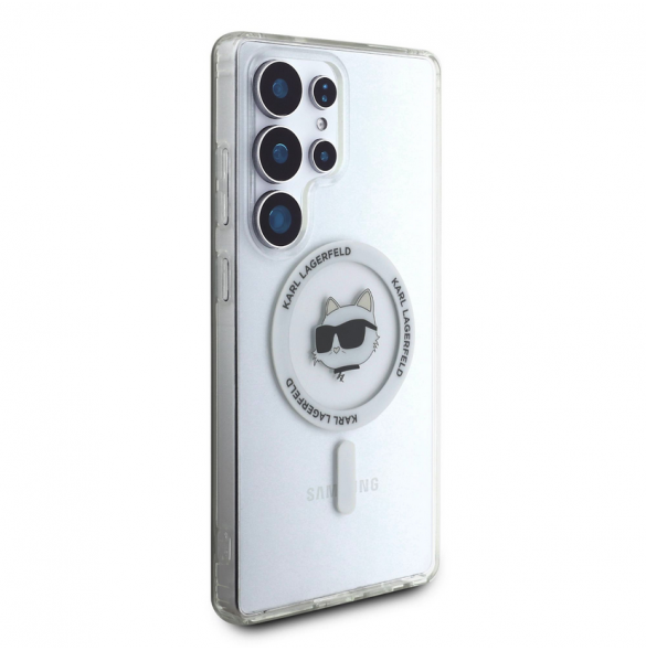 Karl Lagerfeld IML Choupette Head MagSafe Fodral till Samsung Galaxy S25 Ultra Transparent