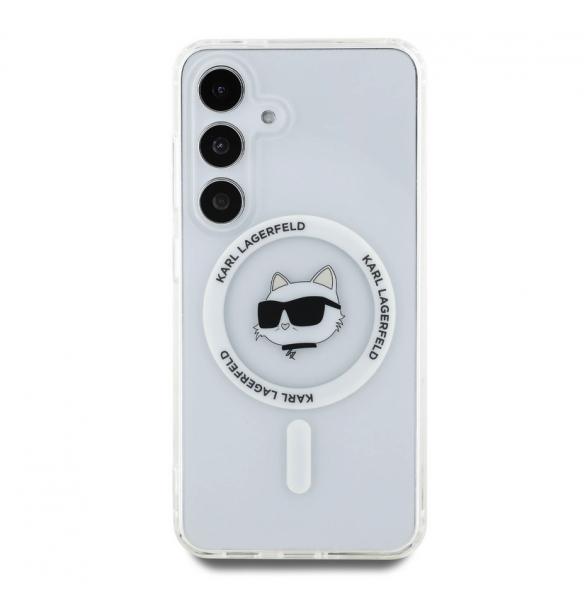 Karl Lagerfeld IML Choupette Head MagSafe Fodral till Samsung Galaxy S25 Transparent