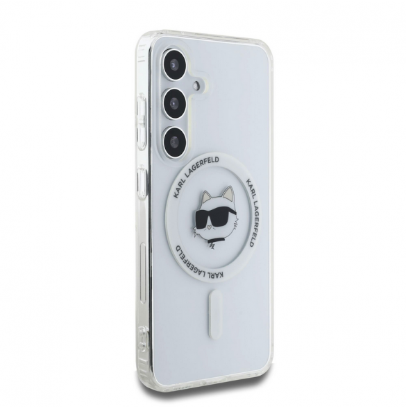 Karl Lagerfeld IML Choupette Head MagSafe Fodral till Samsung Galaxy S25 Transparent