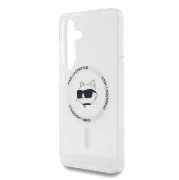 Karl Lagerfeld IML Choupette Head MagSafe Fodral till Samsung Galaxy S25 Transparent
