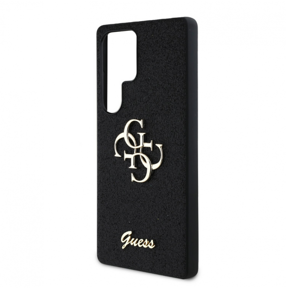 Guess PU Fixed Glitter 4G metalllogofodral till Samsung Galaxy S25 Ultra Black