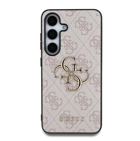 Guess PU 4G metalllogofodral för Samsung Galaxy S25+ Rosa