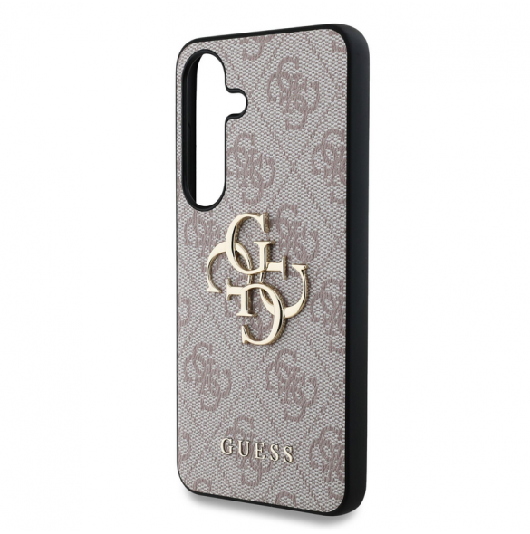 Guess PU 4G metalllogofodral för Samsung Galaxy S25+ Rosa