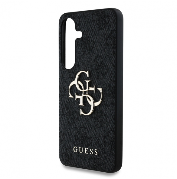Guess PU 4G metalllogofodral för Samsung Galaxy S25+ Grå