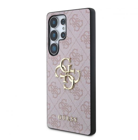 Guess PU 4G metalllogofodral till Samsung Galaxy S25 Ultra Pink