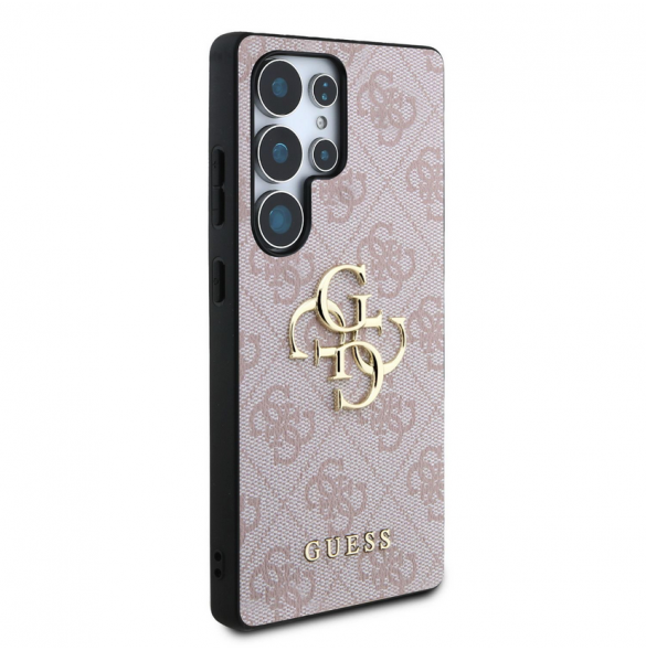 Guess PU 4G metalllogofodral till Samsung Galaxy S25 Ultra Pink