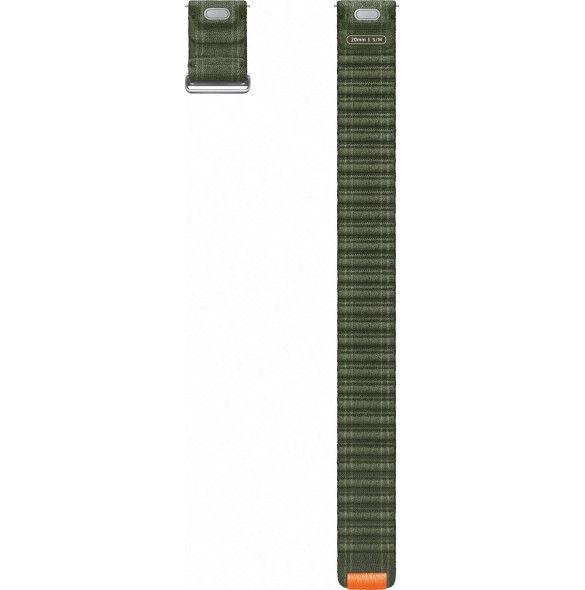 Samsung Fabric Band (Slim, S/M) ET-SVL30SKEG för Galaxy Watch7 | Klockarmband, tygrem, kardborreknäppning, hög, grön