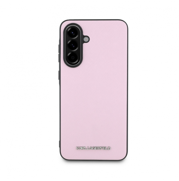 Karl Lagerfeld PU Saffiano metalllogofodral för Samsung Galaxy A56 Rosa