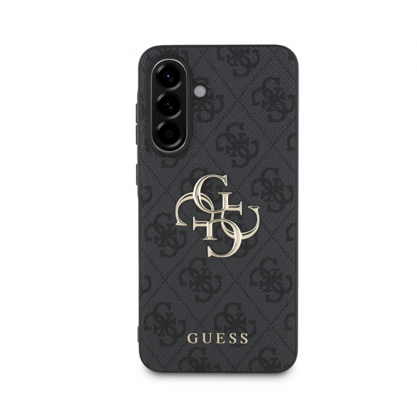 Guess PU 4G metalllogofodral för Samsung Galaxy A56 Grå