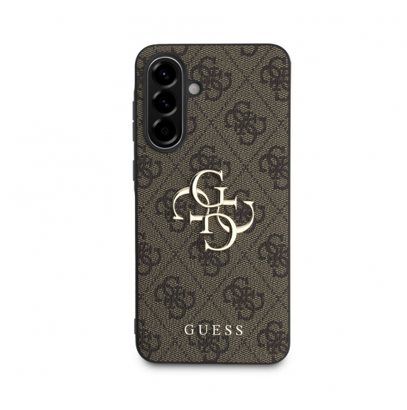Guess PU 4G metalllogofodral för Samsung Galaxy A56 Brun
