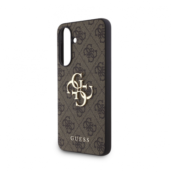 Guess PU 4G metalllogofodral för Samsung Galaxy A36 Brun