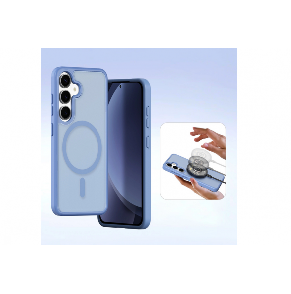 Dux Ducis Lawa Läderfodral för Samsung Galaxy S25+ med avtagbar magnetisk plånbok - Blå