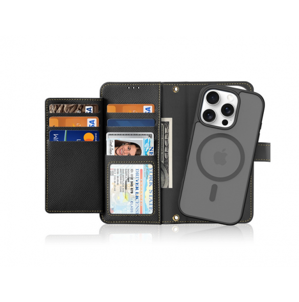 Dux Ducis Lawa Läderfodral till iPhone 16 Pro Max - Svart