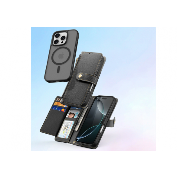 Dux Ducis Lawa Läderfodral till iPhone 16 Pro Max - Svart