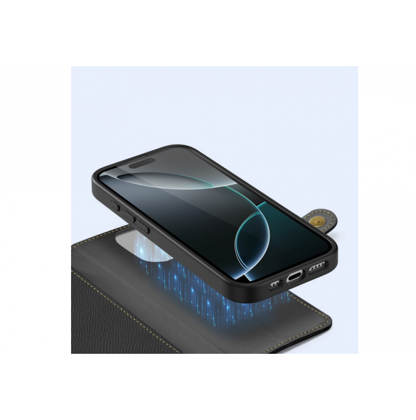 Dux Ducis Lawa Läderfodral till iPhone 16 Pro Max - Svart