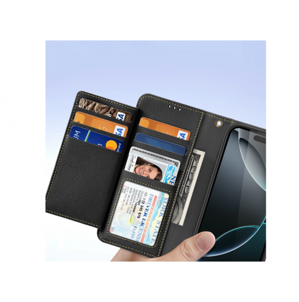 Dux Ducis Lawa Läderfodral till iPhone 16 Pro Max - Svart