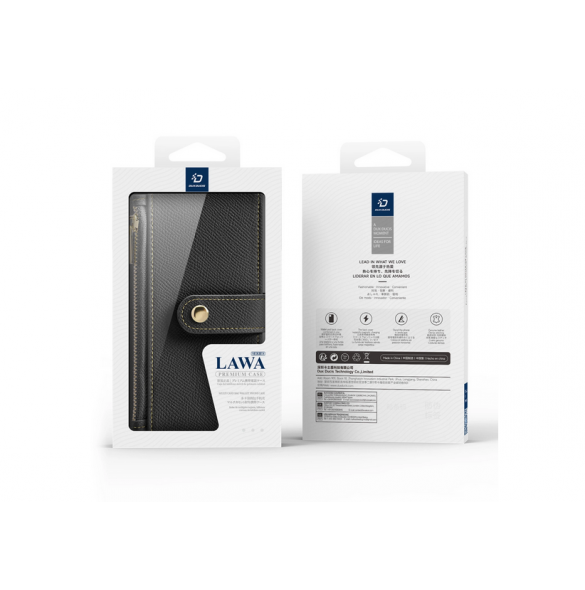 Dux Ducis Lawa Läderfodral till iPhone 16 Pro Max - Svart