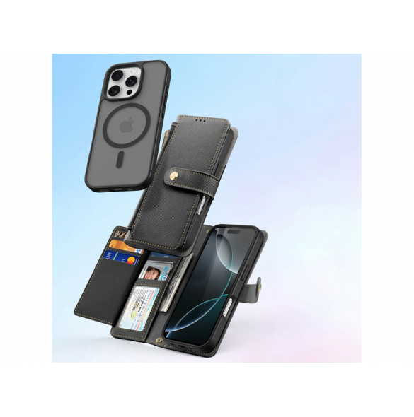 Dux Ducis Lawa Läderfodral till iPhone 16 Pro - Svart