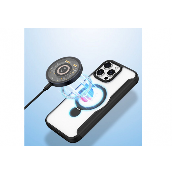 Dux Ducis Skin X Pro iPhone 16 Pro Fodral med MagSafe, Flip och Stativ - Svart
