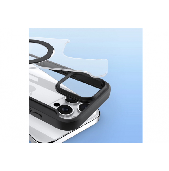 Dux Ducis Skin X Pro iPhone 16 Pro Fodral med MagSafe, Flip och Stativ - Svart