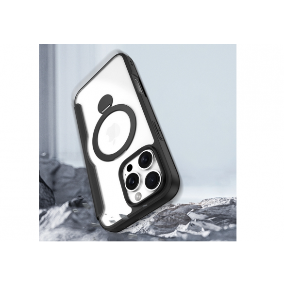 Dux Ducis Skin X Pro iPhone 16 Pro Fodral med MagSafe, Flip och Stativ - Svart