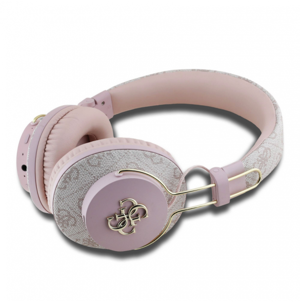 Guess PU 4G metalllogotyp ENC trådlös hörlur Rosa