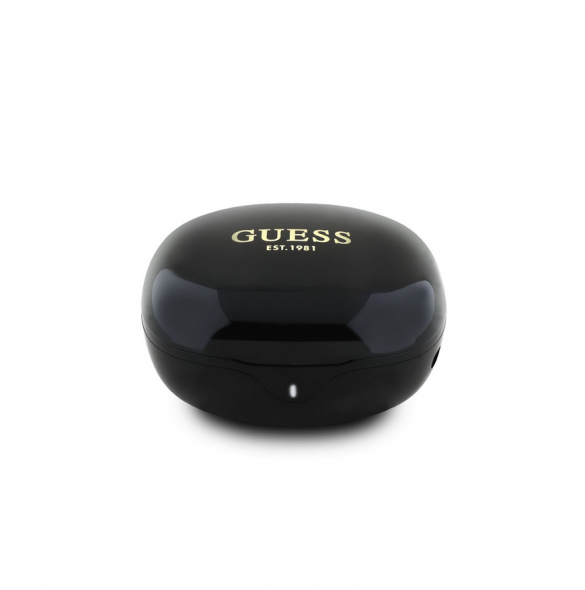 Guess Glossy Classic Logo TWS trådlösa hörlurar Svart