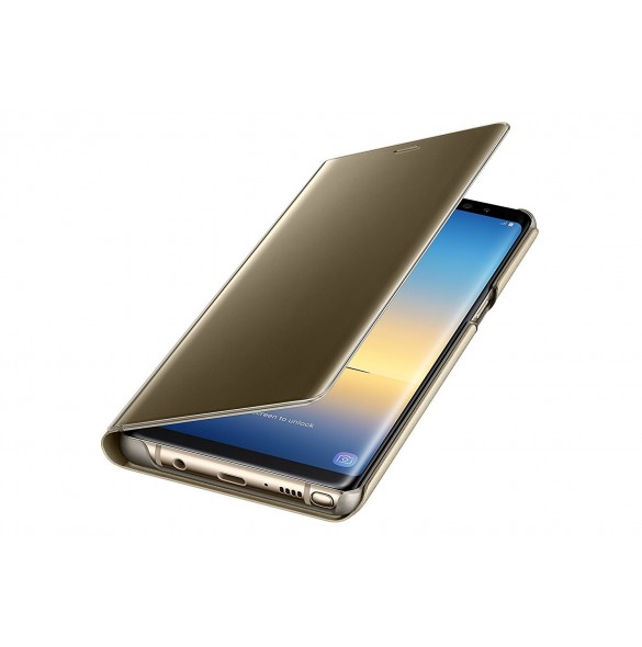Samsung EF-ZN950CFE Clear View Case Till N950 Galaxy Note 8 - Guld