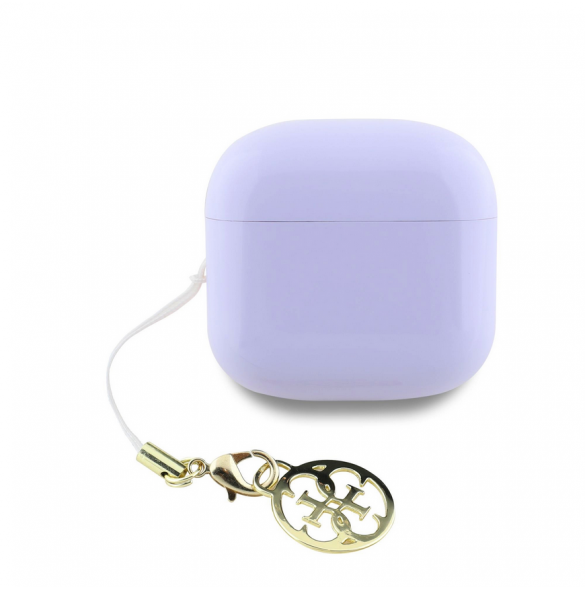 Guess Classic Logo Charm TWS Trådlösa hörlurar Lila