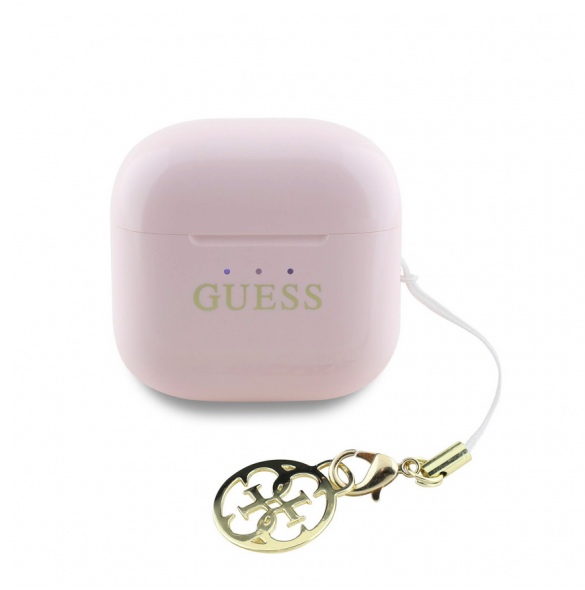 Guess Classic Logo Charm TWS Trådlösa hörlurar Rosa