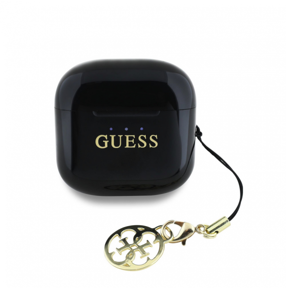 Guess Classic Logo Charm TWS Trådlösa hörlurar Svart
