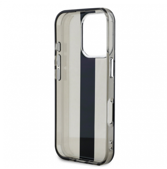 Karl Lagerfeld IML Stripe Logo Fodral till iPhone 16 Pro Svart