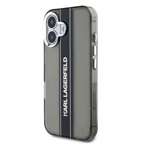 Karl Lagerfeld IML Stripe Logo Fodral till iPhone 16 Svart