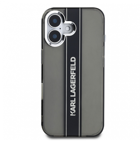 Karl Lagerfeld IML Stripe Logo Fodral till iPhone 16 Svart