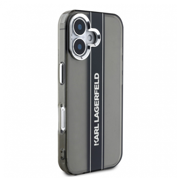 Karl Lagerfeld IML Stripe Logo Fodral till iPhone 16 Svart