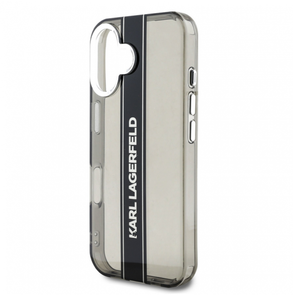 Karl Lagerfeld IML Stripe Logo Fodral till iPhone 16 Svart