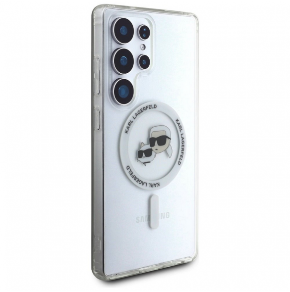 Karl Lagerfeld IML K&CH Heads MagSafe Fodral till Samsung Galaxy S25 Ultra Transparent